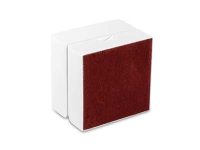 White Wooden Stud Earring Box - Standard Bild - 3