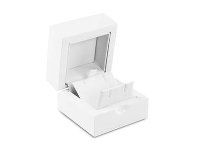 White Wooden Stud Earring Box - Standard Bild - 4