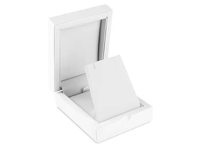 White Wooden Drop Earring/ Pendant Box - Standard Bild - 1