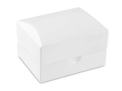 White Wooden Double Ring Box - Standard Bild - 2