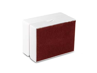 White Wooden Double Ring Box - Standard Bild - 3