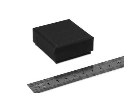 Schachtel Für Ohrringe, Schwarzes Gummi - Standard Bild - 3