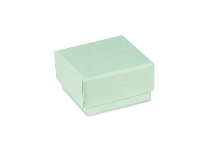 Pastellgrünes Ohrringetui/kleine Universalschachtel Aus Karton - Standard Bild - 2