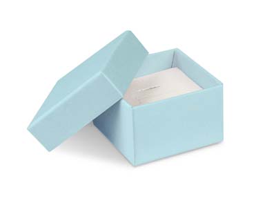 Ringbox, Aus Pastellblauem Karton - Standard Bild - 1