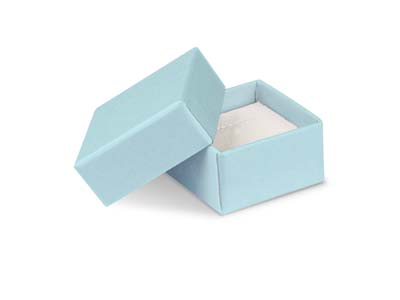 Ohrringbox, Aus Pastellblauem Karton - Standard Bild - 1