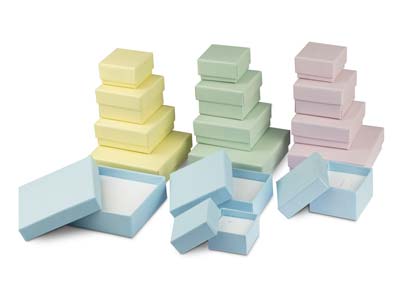 Ohrringbox, Aus Pastellblauem Karton - Standard Bild - 5