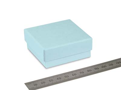 Universalbox Mittlerer Größe, Aus Pastellblauem Karton - Standard Bild - 3