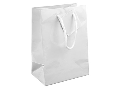 Geschenktasche, Klein, Weiß Glänzend, 5er-pack, 170 X 120 X 75 mm - Standard Bild - 1