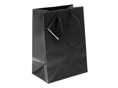 Geschenktasche, Klein, Mattschwarz