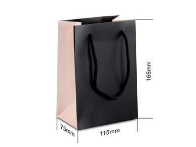 Geschenktasche Klein, Schwarz Und Rosa, 10er-pack - Standard Bild - 3