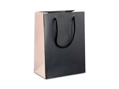 Black And Pink Gift Bag Medium Pk 10