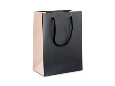 Mittlere Geschenktasche, Schwarz Und Rosa, 10er-pack - Standard Bild - 1