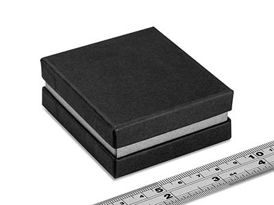 Große Universalbox, Schwarzer Karton Mit Silberner Metallband - Standard Bild - 4