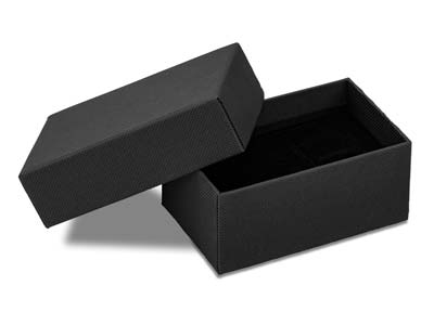 Mattschwarze Schachtel Für Manschettenknöpfe Aus Karton