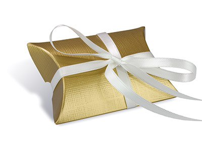 Flatpack-kissenschachteln, 10er-pack, Goldfarben - Standard Bild - 3