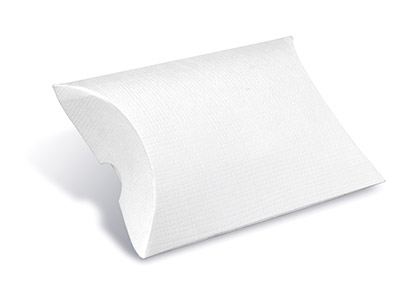 Verpackung Berlingot 7 X 7 X 2,5 Cm, Weißer Karton, 10er-pack - Standard Bild - 1
