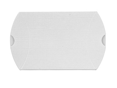 Verpackung Berlingot 7 X 7 X 2,5 Cm, Weißer Karton, 10er-pack - Standard Bild - 2