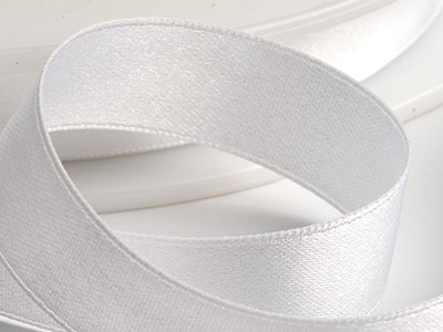 Satinband Wei 10 Mm, 25 Meter