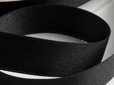 Satinband Schwarz 10 Mm, 25 Meter