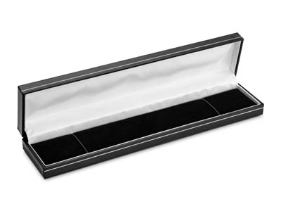 Black Leatherette Long B/let Box Silver Line - Standard Bild - 1