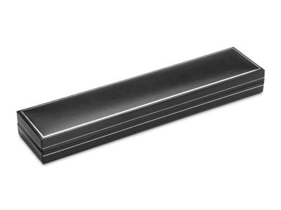 Black Leatherette Long B/let Box Silver Line - Standard Bild - 2