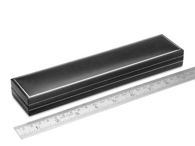 Black Leatherette Long B/let Box Silver Line - Standard Bild - 3