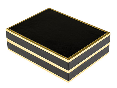 Anhängeretui, Zweifarbig In Schwarz Und Gold - Standard Bild - 2
