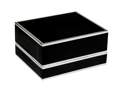Armbandetui, Schwarz Und Silber Karton - Standard Bild - 2