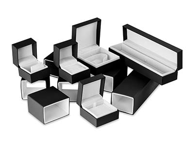 Ohrringetui, Schwarz Gummi - Standard Bild - 5