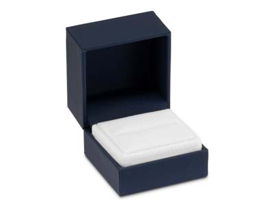 Premium Blue Soft Touch Ring Box - Standard Bild - 1