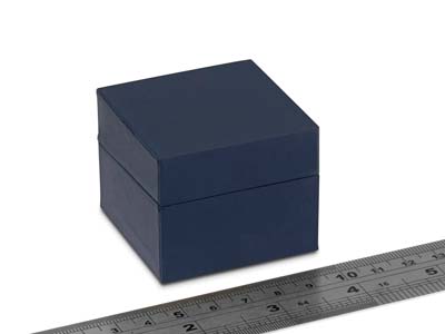 Premium Blue Soft Touch Ring Box - Standard Bild - 3
