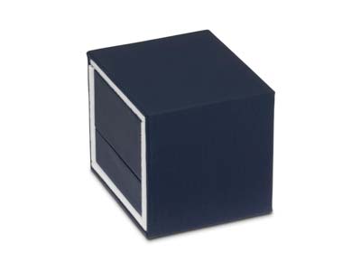 Premium Blue Soft Touch Ring Box - Standard Bild - 4