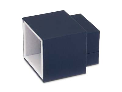 Premium Blue Soft Touch Ring Box - Standard Bild - 5