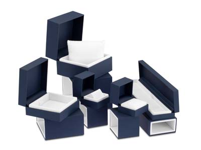 Premium Blue Soft Touch Ring Box - Standard Bild - 8