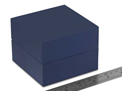 Premium Blue Soft Touch Bangle Box - Standard Bild - 3