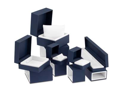 Premium Blue Soft Touch Bangle Box - Standard Bild - 8