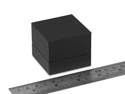 Premium Black Soft Touch Ring Box - Standard Bild - 3