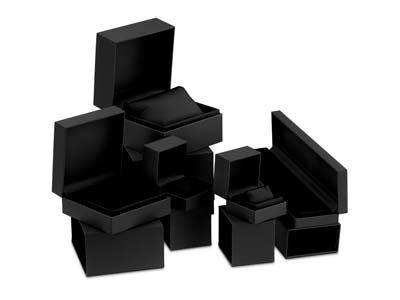 Premium Black Soft Touch Ring Box - Standard Bild - 8