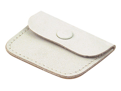 Großes-Modell,-Weiße-Lederclutch