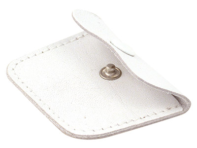 Großes Modell, Weiße Lederclutch - Standard Bild - 2