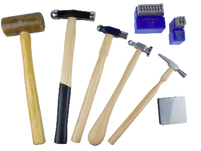 Hammer- Und Block-set - Standard Bild - 1