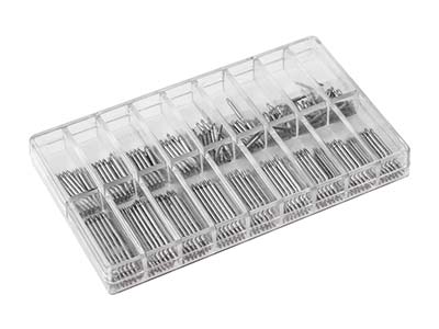 Sortiment Von Uhrenstifte Mit Doppeltem Flansch, Schachtel Mit 360 Stück - Standard Bild - 2