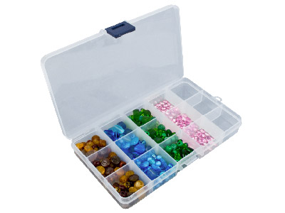 Organizer Mit 15 Fächern, 17,5 X10 X 2,2 Cm, Kunststoff