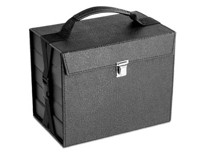 Schwarzes, Stapelbares Tablett Für Ohrringe - Standard Bild - 3