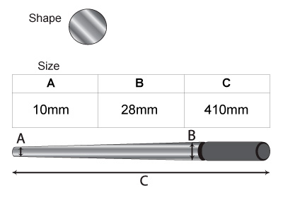 Ringschablone Aus Gehärtetem Stahl,rund, Durchmesser Von 28 Bis 10 MM , Länge 40 Cm, Durston - Standard Bild - 2
