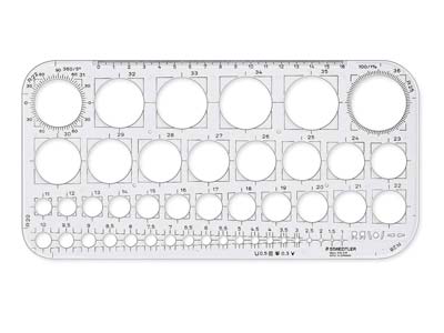 Vorlage Zum Entwerfen Und Zeichnen Von Kreisen Von 1 Bis 36 Mm, Staedtler