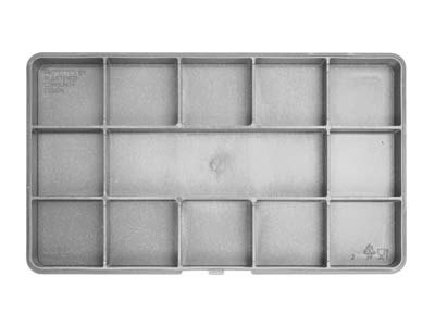Mini Organizer Mit 13 Fächern, 17x 11 X 2,5 Cm, Polypropylen Grau, Wham - Standard Bild - 3