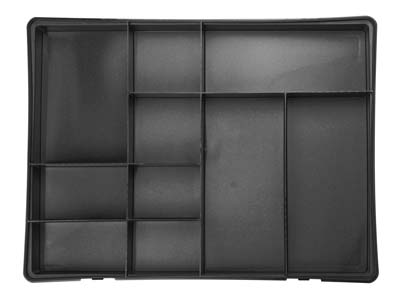 Organizer Großes Modell, 10 Fächer,38 X 30 X 5 Cm, Schwarzes Polyprop Ylen, Wham - Standard Bild - 3
