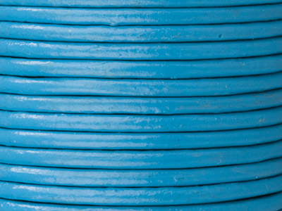 Rundes Lederband, Durchmesser 2 mm, 3 x 1 meter Länge, Marineblau - Standard Bild - 2