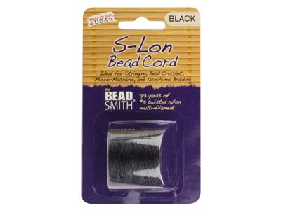 Beadsmith S-lon Perlenband, Tex 210, Stärke 18, 70 m, Schwarz - Standard Bild - 2